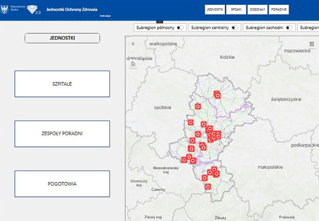 Nowa aplikacja -  Jednostki Ochrony Zdrowia