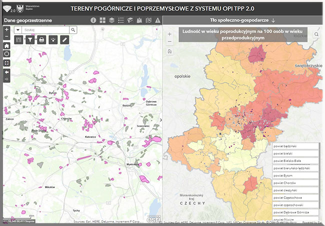 Tereny pogórnicze i poprzemysłowe z systemu OPI TPP 2.0