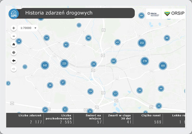 Historia zdarzeń drogowych i miejsc szczególnie niebezpiecznych